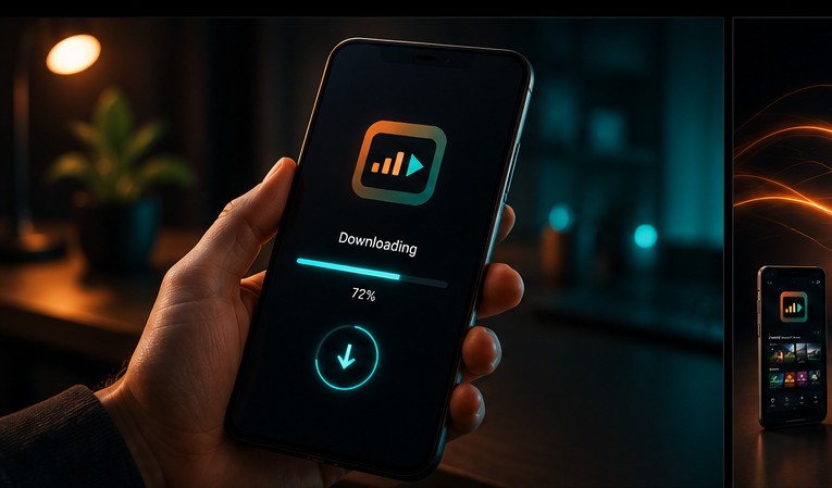 Downloading the IPeeTV app on a phone