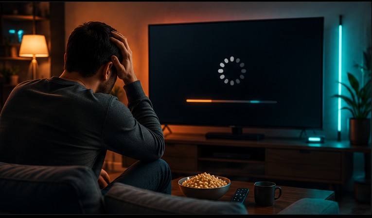Streaming buffering on a living room TV
