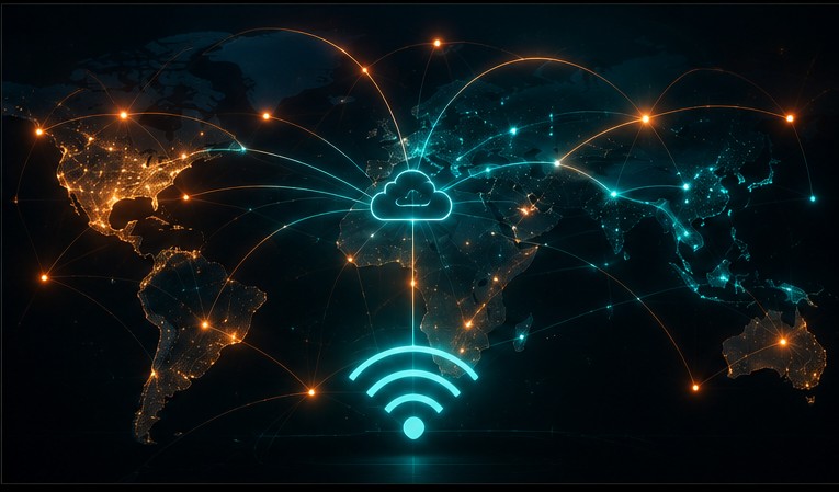 Global server network map showing IPeeTV's multi-server streaming infrastructure